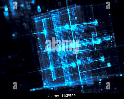 Cubes floue - abstract image générée numériquement Banque D'Images