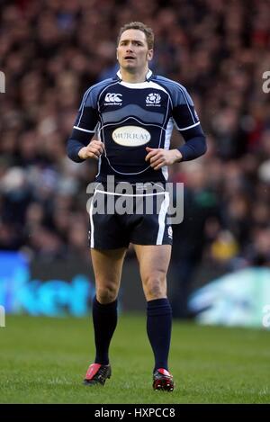 DAN PARKS & ECOSSE GLASGOW WARRIORS MURRAYFIELD Édimbourg en Écosse 08 Mars 2008 Banque D'Images