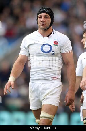 STEVE BORTHWICK ANGLETERRE & SARACENS RUGBY TWICKENHAM MIDDLESEX ANGLETERRE 07 Novembre 2009 Banque D'Images