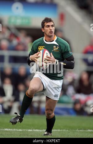 L'AFRIQUE DU SUD FRANÇOIS PIENAAR TWICKENHAM MIDDLESEX ANGLETERRE RU 22 Novembre 2008 Banque D'Images