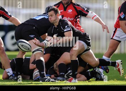 MICKY YOUNG Newcastle Falcons KINGSTON PARK NEWCASTLE ANGLETERRE 04 Octobre 2009 Banque D'Images