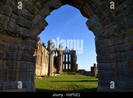 La nef de l'abbaye de Whitby Banque D'Images