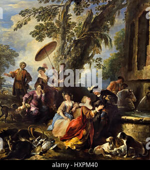 Le retour de la chasse 1700 Joseph Parrocel 1646 - 1704 France Banque D'Images