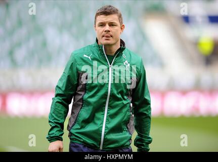 BRIAN O'Driscoll, l'IRLANDE LEINSTER LEINSTER RU RU & IRLANDE ANGLETERRE LONDRES TWICKENHAM 22 Février 2014 Banque D'Images