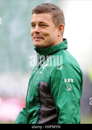 BRIAN O'Driscoll, l'IRLANDE LEINSTER LEINSTER RU RU & IRLANDE ANGLETERRE LONDRES TWICKENHAM 22 Février 2014 Banque D'Images