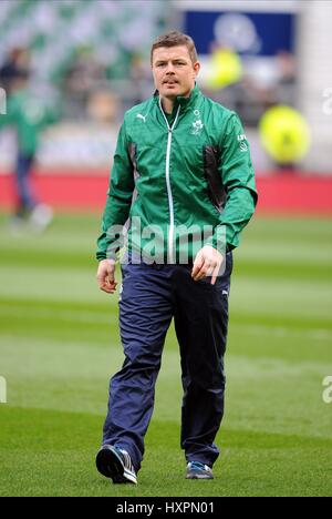 BRIAN O'Driscoll, l'IRLANDE LEINSTER LEINSTER RU RU & IRLANDE ANGLETERRE LONDRES TWICKENHAM 22 Février 2014 Banque D'Images