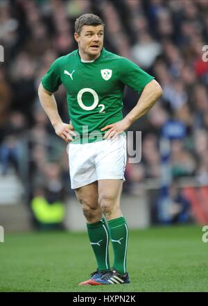 BRIAN O'Driscoll, l'IRLANDE LEINSTER LEINSTER RU RU & IRLANDE ANGLETERRE LONDRES TWICKENHAM 22 Février 2014 Banque D'Images