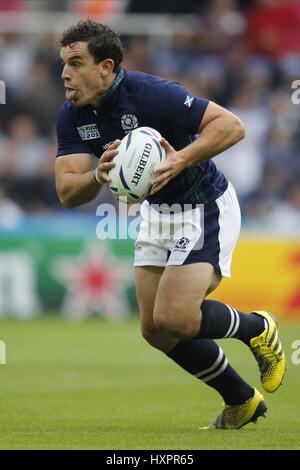 JOHN HARDIE ECOSSE ECOSSE & HIGHLANDERS HIGHLANDERS ST JAMES Park Newcastle upon Tyne en Angleterre 10 octobre 2015 Banque D'Images