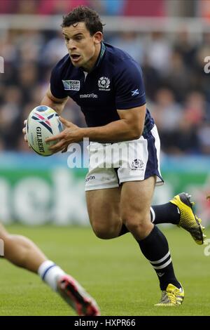 JOHN HARDIE ECOSSE ECOSSE & HIGHLANDERS HIGHLANDERS ST JAMES Park Newcastle upon Tyne en Angleterre 10 octobre 2015 Banque D'Images