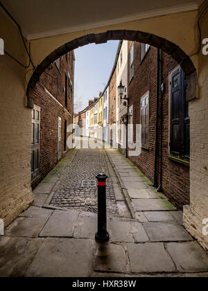 Prince Street, dans la vieille ville de Hull Banque D'Images