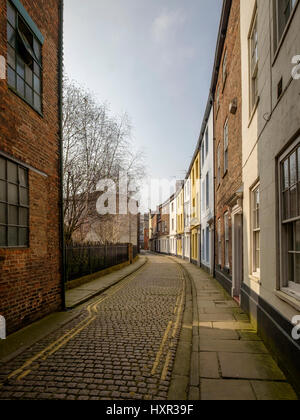 Prince Street, dans la vieille ville de Hull Banque D'Images