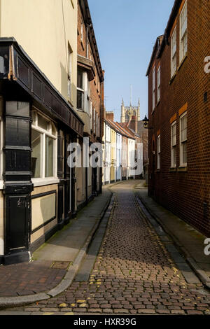 Prince Street, dans la vieille ville de Hull Banque D'Images