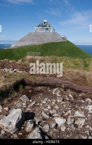 Le Centre de Visiteurs à Ceide Fields Le Céide Fields dans le comté de Mayo en Irlande. Banque D'Images