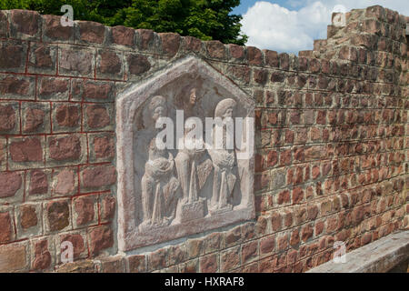 Allemagne, Hesse, Hummetroth villa, Hazel, château de la pierre en fonte matrone de M ?mling-Grumbach, Deutschland,Hessen,Hummetroth Haselburg Abguss,villa,Ma Banque D'Images