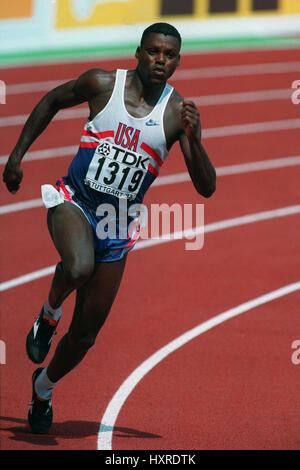 CARL LEWIS 100 MÈTRES USA 26 Août 1993 Banque D'Images