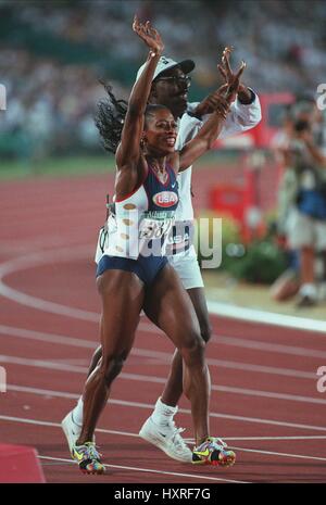 GAIL DEVERS 100 MÈTRES ATLANTA 1996 01 août 1996 Banque D'Images