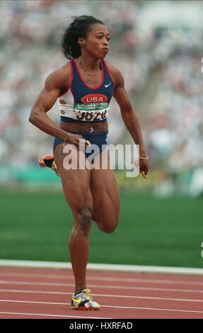 GAIL DEVERS 100 MÈTRES ATLANTA 1996 04 août 1996 Banque D'Images