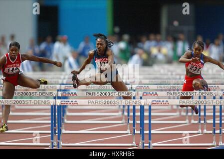 GAIL DEVERS 100 mètres haies STADE DE FRANCE ST DENIS PARIS FRANCE 28 Août 2003 Banque D'Images