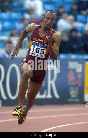 CHRIS LAMBERT 200 mètres de CITY OF MANCHESTER STADIUM MANCHESTER EN ANGLETERRE 16 Juin 2002 Banque D'Images