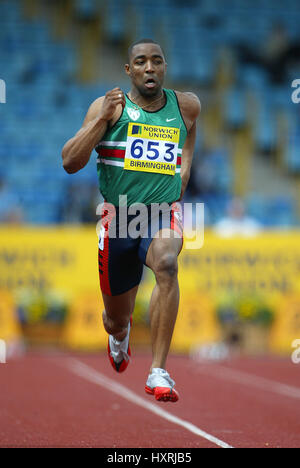 DARREN CAMPBELL 100 MÈTRES ALEXANDER STADIUM BIRMINGHAM ENGLAND 13 Juillet 2002 Banque D'Images