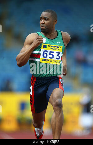 DARREN CAMPBELL 100 MÈTRES ALEXANDER STADIUM BIRMINGHAM ENGLAND 13 Juillet 2002 Banque D'Images