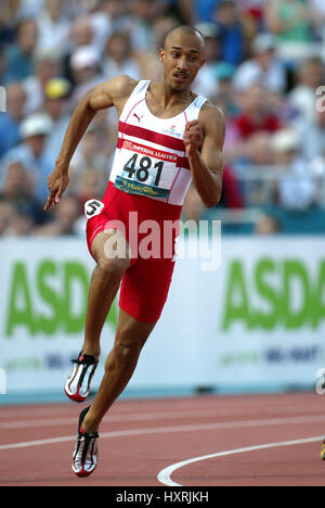 CHRIS LAMBERT 200 MÈTRES Ville de Manchester Manchester en Angleterre 28 Juillet 2002 Banque D'Images