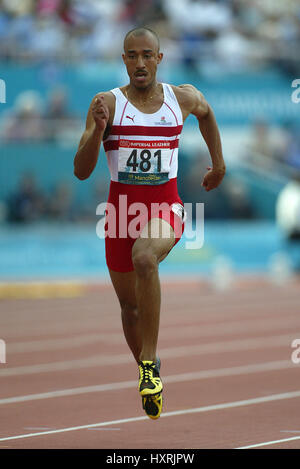 CHRIS LAMBERT 200 mètres de CITY OF MANCHESTER STADIUM MANCHESTER EN ANGLETERRE 29 Juillet 2002 Banque D'Images