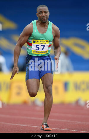 DARREN CAMPBELL 100 MÈTRES ALEXANDER STADIUM BIRMINGHAM ENGLAND 26 Juillet 2003 Banque D'Images