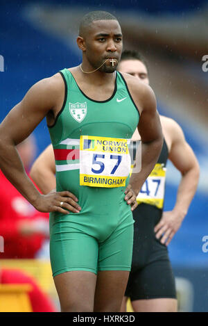 DARREN CAMPBELL 100 MÈTRES ALEXANDER STADIUM BIRMINGHAM ENGLAND 26 Juillet 2003 Banque D'Images