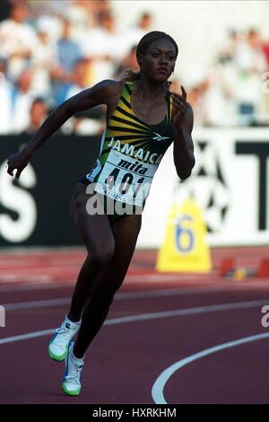 MERLENE OTTEY ATHÈNES 200 Mètres 15 Août 1997 Banque D'Images