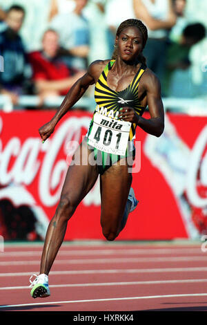 MERLENE OTTEY ATHÈNES 200 Mètres 19 Août 1997 Banque D'Images