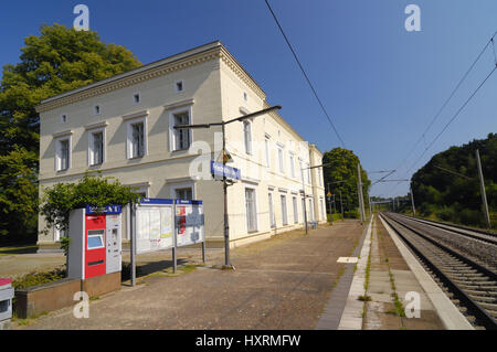 Gare à Friedrichsruh, Schleswig - Holstein, Allemagne, Europe, Bahnstation Friedrichsruh, dans le Schleswig-Holstein, Deutschland, Europa Banque D'Images