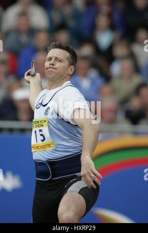 STEVE BACKLEY JAVELIN MANCHESTER REGIONAL ARENA 11 Juillet 2004 Banque D'Images