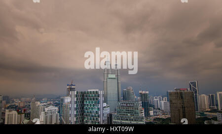 Kuala Lumpur cityscape skyline vue d'en haut. Banque D'Images