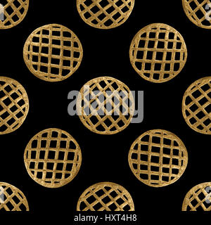 Hand drawn seamless pattern. Parure ethnique or abstract circles, arrière-plan. Banque D'Images