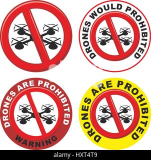 Les drones sont interdits Illustration de Vecteur