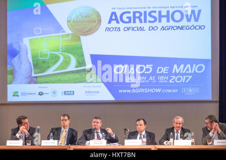 Sao Paulo, SP, BRÉSIL. 06Th Sep 2017. Conférence de presse pour le lancement de l'Agrishow 2017, au siège de l'ABIMAQ, Association brésilienne des industries de la machinerie et de l'Avenue, en direction Jabaquara, au sud de Sao Paulo, SP Crédit : Alf Ribeiro/Alamy Live News Banque D'Images