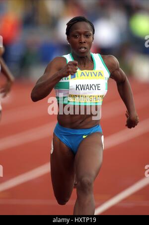 JEANETTE KWAKYE 100 MÈTRES ALEXANDER STADIUM BIRMINGHAM ENGLAND 12 Juillet 2008 Banque D'Images