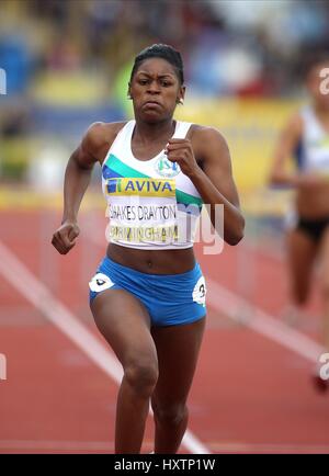 PERRI SHAKES DRAYTON 400 mètres haies ALEXANDER STADIUM BIRMINGHAM ENGLAND 12 Juillet 2008 Banque D'Images