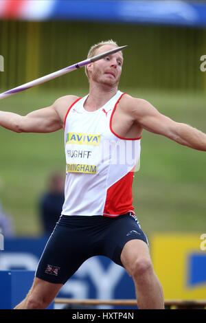 CHRIS HUGHFF JAVELIN ALEXANDER STADIUM BIRMINGHAM ENGLAND 12 Juillet 2008 Banque D'Images