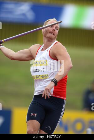 CHRIS HUGHFF JAVELIN ALEXANDER STADIUM BIRMINGHAM ENGLAND 12 Juillet 2008 Banque D'Images