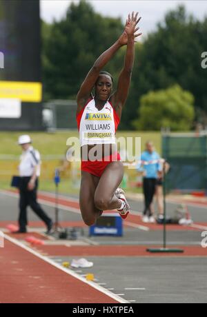 NADIA WILLIAMS LONG SAUT ALEXANDER STADIUM BIRMINGHAM ENGLAND 13 Juillet 2008 Banque D'Images