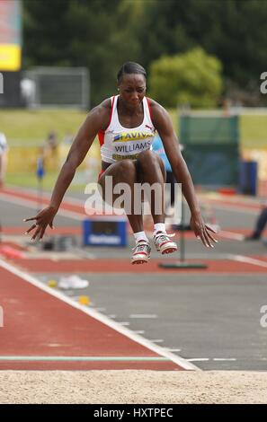 NADIA WILLIAMS LONG SAUT ALEXANDER STADIUM BIRMINGHAM ENGLAND 13 Juillet 2008 Banque D'Images