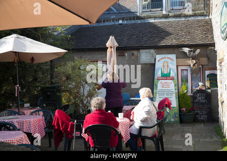 Tiroler Stuberl un coffee shop à Bakewell Derbyshire Banque D'Images