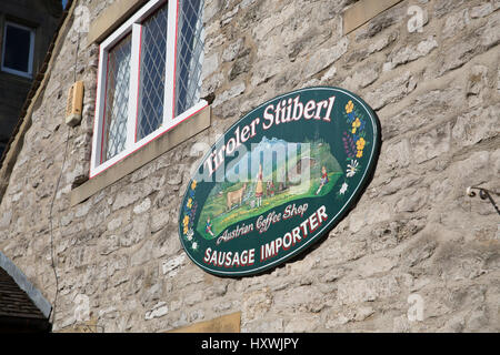 Tiroler Stuberl un coffee shop à Bakewell Derbyshire Banque D'Images