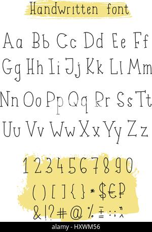 Alphabet vecteur manuscrite Illustration de Vecteur