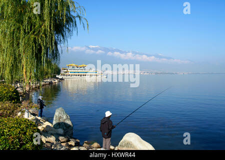 Le Lac Erhai dans le Yunnan, Chine Banque D'Images