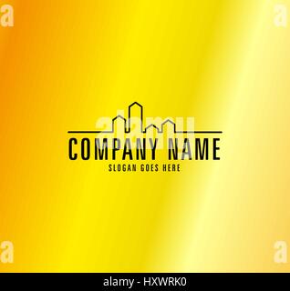 Logo Immobilier et Construction Illustration de Vecteur