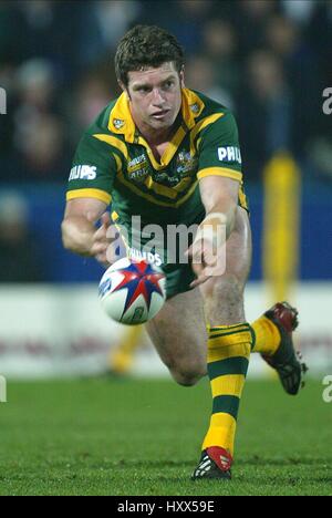 DANNY BUDERUS AUSTRALIE RL MCALPINE STADIUM HUDDERSFIELD ANGLETERRE 22 Novembre 2003 Banque D'Images