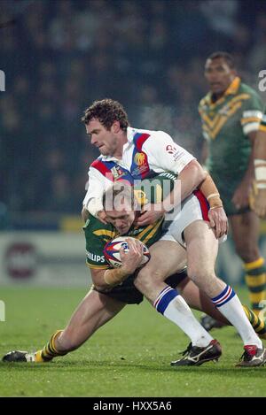 C FITZGIBBON & ADRIAN MORLEY Grande-bretagne V AUSTRALIE MCALPINE STADIUM HUDDERSFIELD ANGLETERRE 22 Novembre 2003 Banque D'Images